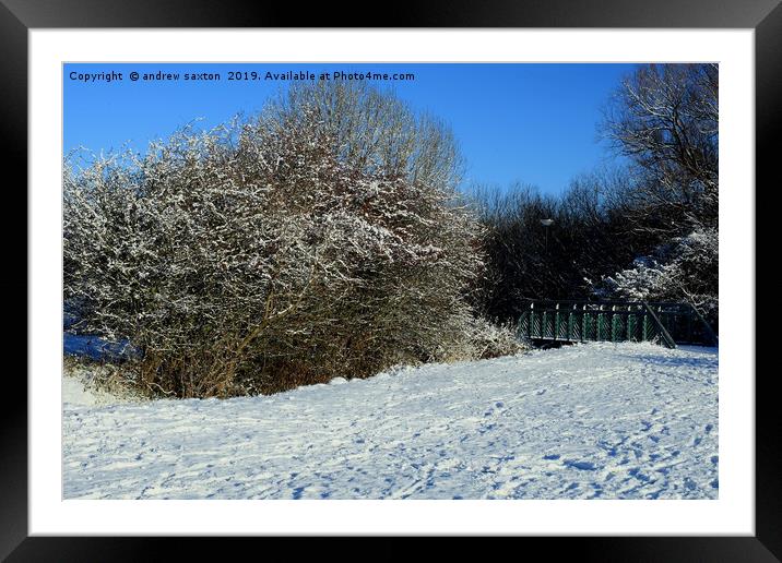 SNOW TO YOU Framed Mounted Print by andrew saxton