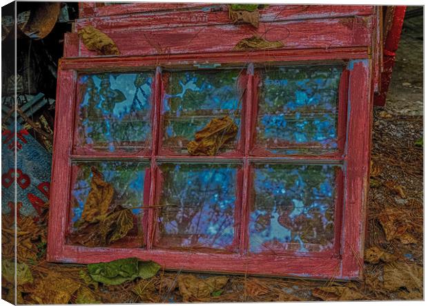 Red Painted Windows Canvas Print by Darryl Brooks