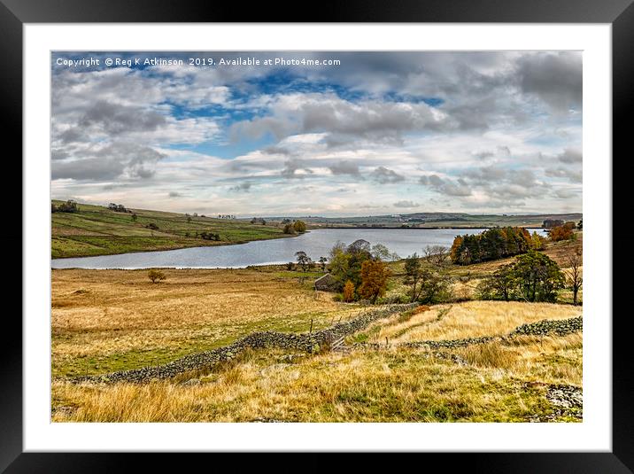 Wet Sleddale and Shap Framed Mounted Print by Reg K Atkinson