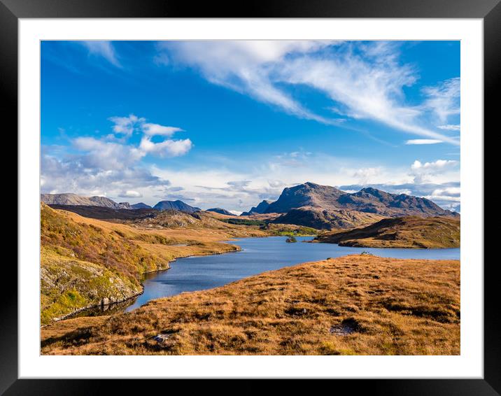  Kensary Loch, Poolewe, Scotland. Framed Mounted Print by Colin Allen