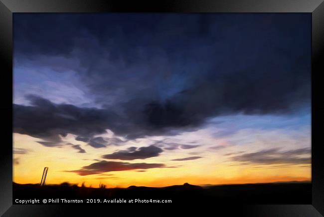 East Lothian sunset Framed Print by Phill Thornton