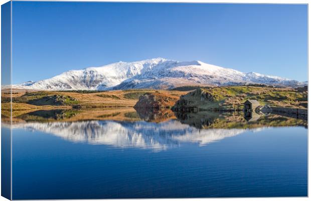 Snowdon Reflected Canvas Print by Jed Pearson