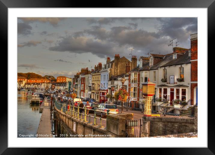Radiant Sunset on Weymouth Harbour Framed Mounted Print by Nicola Clark