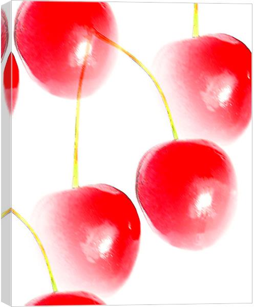Cherries Canvas Print by Ian Jeffrey