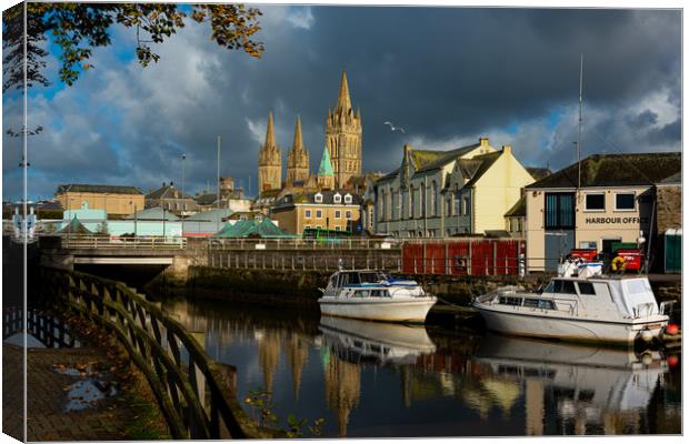 Three spires reflections Canvas Print by Michael Brookes