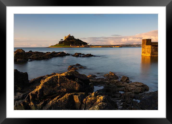 Early morning Saint Michael's Mount Framed Mounted Print by Michael Brookes