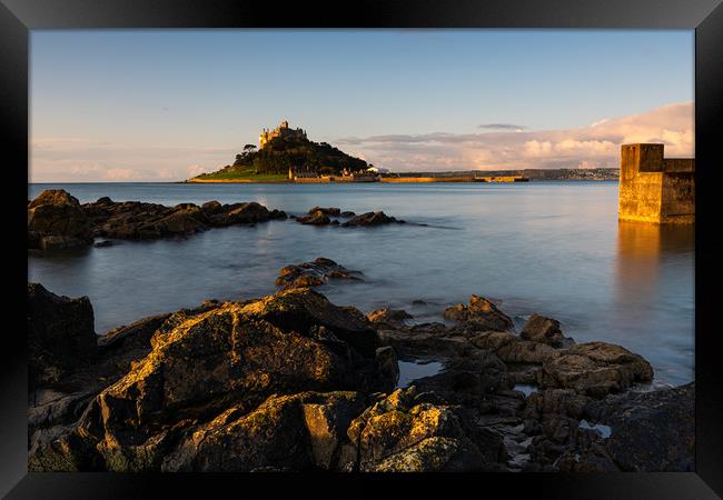Early morning Saint Michael's Mount Framed Print by Michael Brookes