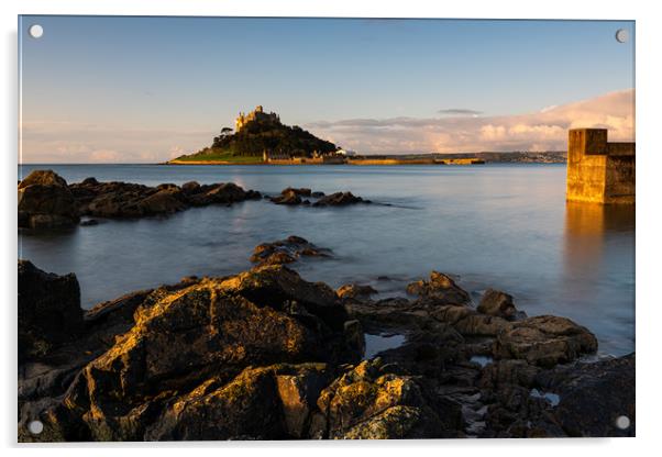Early morning Saint Michael's Mount Acrylic by Michael Brookes