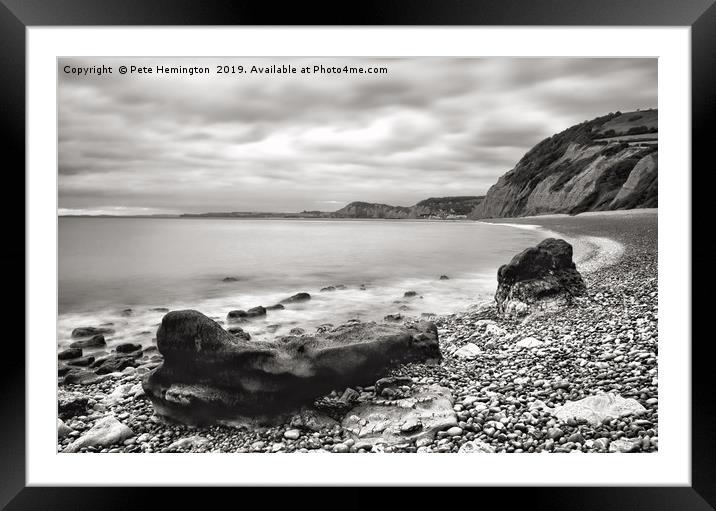 Salcombe Mouth near Sidmouth Framed Mounted Print by Pete Hemington
