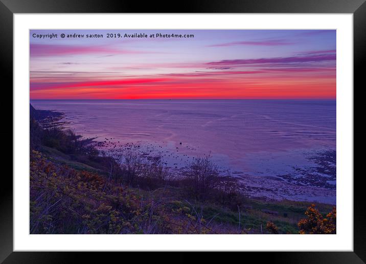 FIRE SKY Framed Mounted Print by andrew saxton