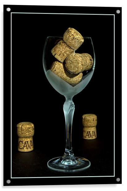 Wine glass Acrylic by Sam Smith