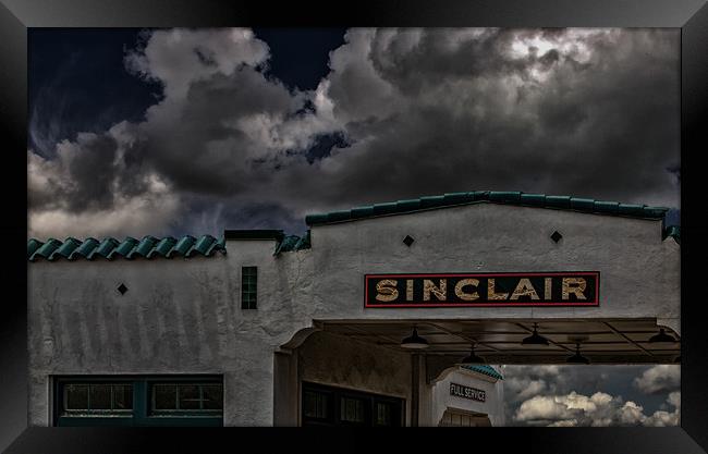 Old Sinclair Station Framed Print by Darryl Brooks