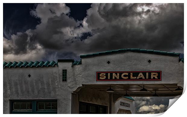 Old Sinclair Station Print by Darryl Brooks