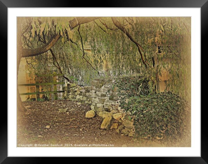 Willow and Stone Framed Mounted Print by Heather Goodwin