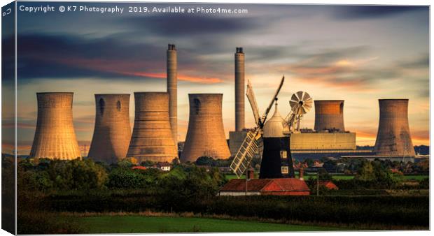 Evening at North Leverton Windmill Canvas Print by K7 Photography