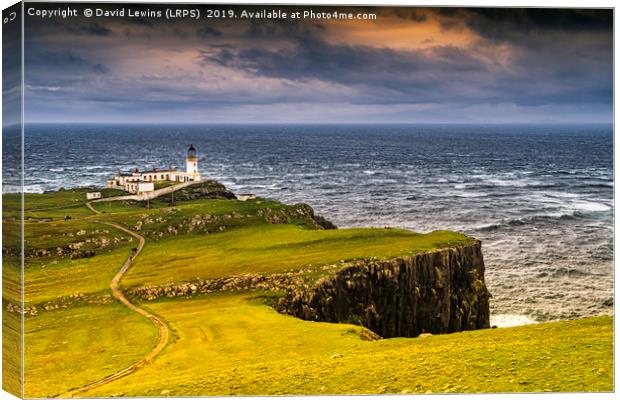 Neist Point Lighthouse Canvas Print by David Lewins (LRPS)
