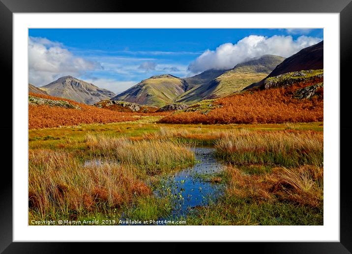 Wasdale Mountains in Autumn, Lake District Landsca Framed Mounted Print by Martyn Arnold