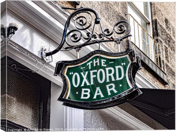 The Oxford Bar Canvas Print by Amy Irwin-Steens
