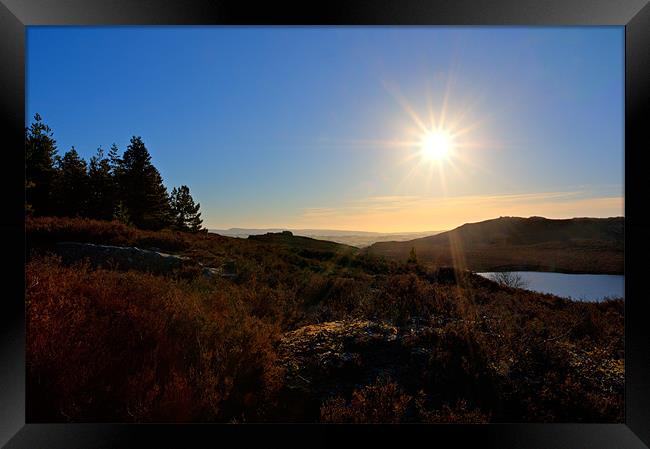 Harbottle Lake, Northumberland National Park Framed Print by David Lewins (LRPS)