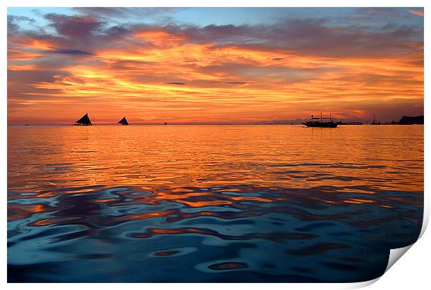 Beautiful Boracay Sunset Print by Serena Bowles