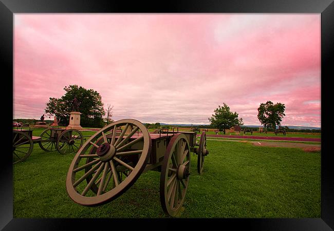 War Wagons Waiting Framed Print by John Holloway