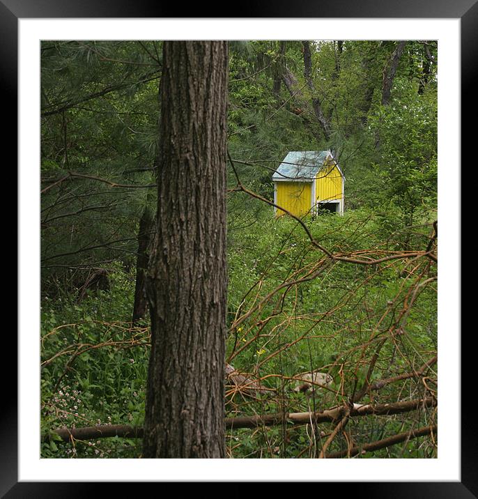 Little Yellow Shack Framed Mounted Print by John Holloway