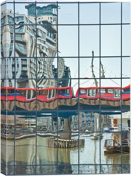 City Reflections Canvas Print by Dawn O'Connor