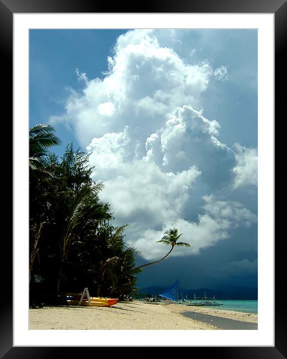 Sun, Sea and Storm Clouds Framed Mounted Print by Serena Bowles
