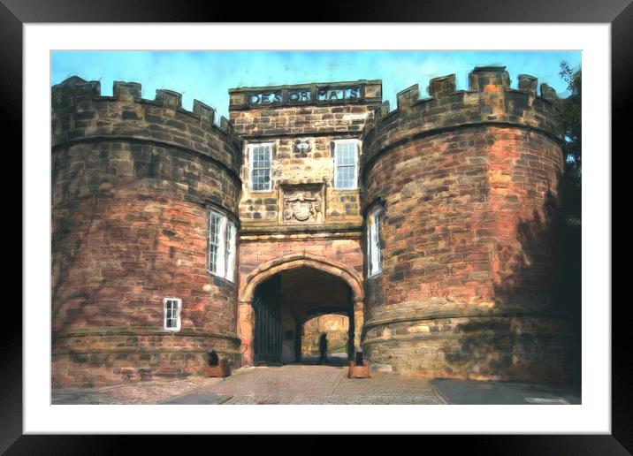 Castle Gate House Framed Mounted Print by Brian Beckett