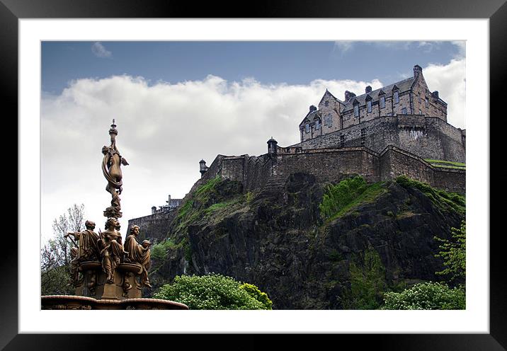 Edinburgh Castle Framed Mounted Print by Tony Bates