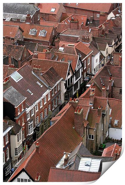 York roof tops Print by Tony Bates