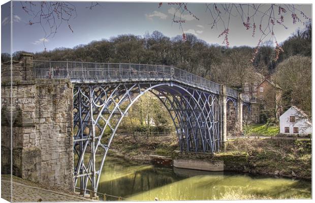 Ironbridge over the River Severn Canvas Print by David French