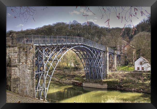 Ironbridge over the River Severn Framed Print by David French