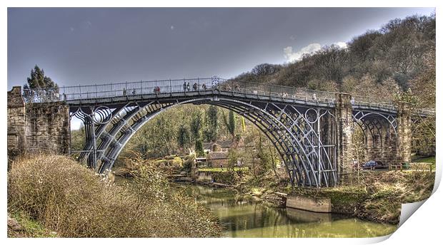 Ironbridge over the River Severn Print by David French