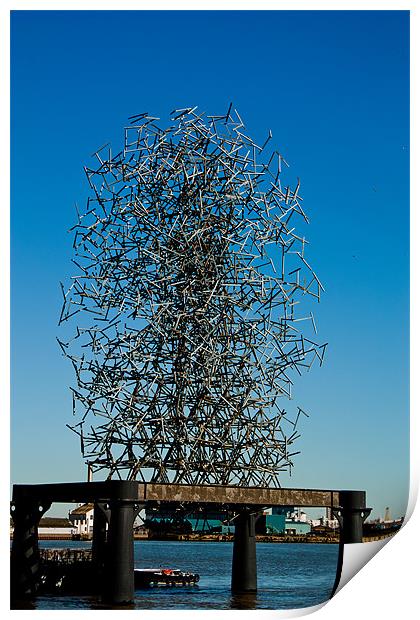 Quantum Cloud, Greenwich Peninsula, by Antony Gorm Print by Dawn O'Connor