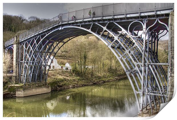 Ironbridge over the River Severn Print by David French