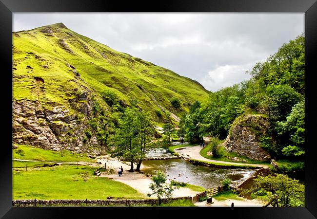 Stepping Stones at Dovedale Framed Print by Darren Burroughs