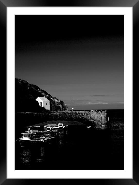 PORTHGAIN HARBOURMASTER'S COTTAGE Framed Mounted Print by Anthony R Dudley (LRPS)