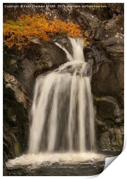 Eas Chia-aig Waterfall Print by Keith Thorburn EFIAP/b