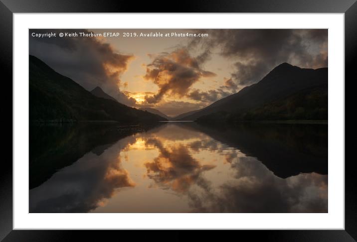 Loch Leven Sunset Framed Mounted Print by Keith Thorburn EFIAP/b