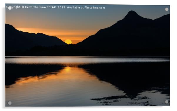 The Pap of Glencoe Sunrise Acrylic by Keith Thorburn EFIAP/b