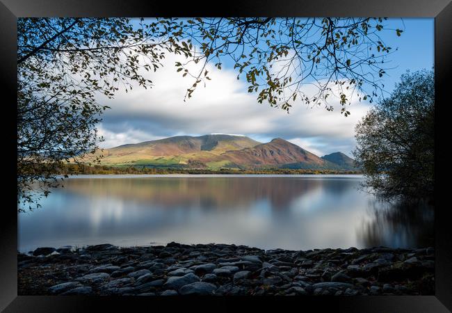 First Snow on Skiddaw Framed Print by Roger Green