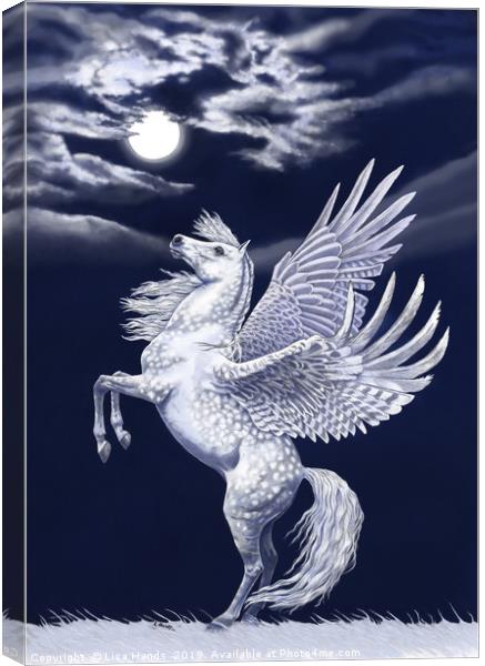 Moon Stallion Canvas Print by Lisa Hands