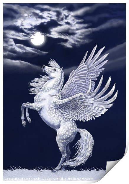 Moon Stallion Print by Lisa Hands