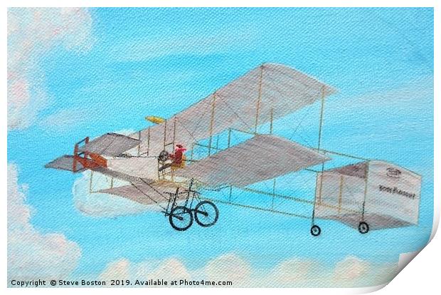 1908 Farman-Voisin Biplane Print by Steve Boston