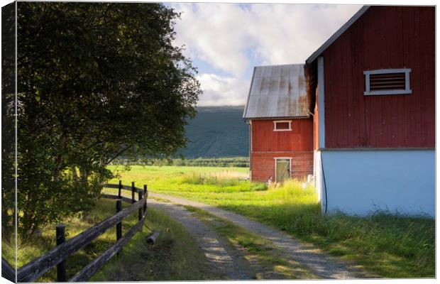 Falured shed in Norway Canvas Print by John Stuij