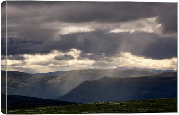 View over Dovre mountains Canvas Print by John Stuij