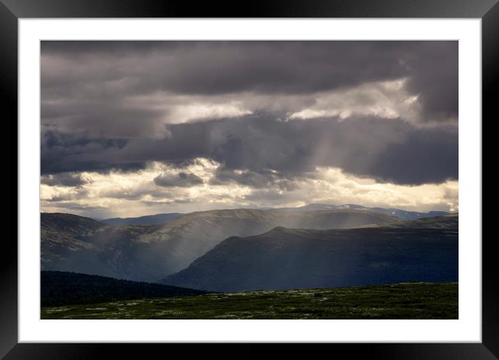 View over Dovre mountains Framed Mounted Print by John Stuij