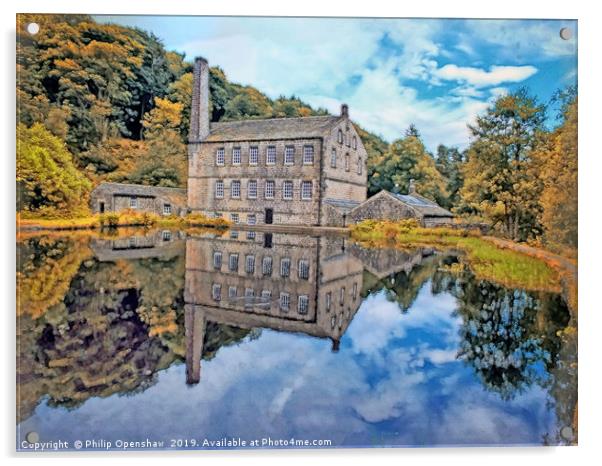 gibson mill in hardcastle craggs west yorkshire Acrylic by Philip Openshaw