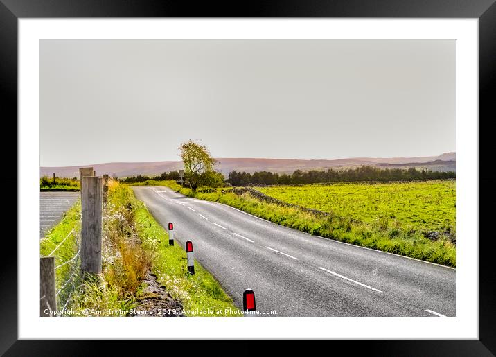 Yorkshire Lane Framed Mounted Print by Amy Irwin-Steens